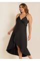 Black V-Neck Backless Spaghetti Strap Long Cover Up
