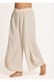 White Through Side Split Plus Size Bathing Suit Cover Ups Fly Away Pants
