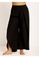 Black Through Side Split Curvy Swim Cover Ups Fly Away Pants