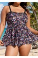 Plus Size Stylish Colorful Floral Print Women Tankini Set