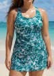 Floral Print Square Neck Women Classy Racerback Tankini Set