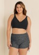 Black Twisted Front Fashion Plus Size Bikini Top
