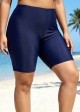 Navy Long Bike Swim Short Bottom