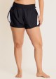 Black And White High Waisted Side Pocket Curvy Swimsuit Bottom Shorts