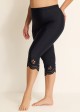 Plus Size Women's Black Hollow Swimsuit Pants