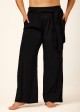 Black Knotted Plus Size Modest Fashion Loose Cover Up Swimsuit Pants