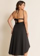 Black V-Neck Backless Spaghetti Strap Long Cover Up