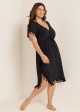Black Weave Sleeveless Long Fringe Vacation Cover Up