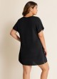 Black Button Women's Swimsuit Plus Size Bathing Suit Cover Up