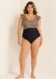 Leopard Print Ruffled Vintage One Piece Swimsuit