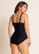 Black Side Tie Wrap 1 Piece Bathing Suits One Piece Swimsuit