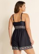 Black Floral Pocket Lace Up V Neck Wrap Curvy One Piece Swimsuit Swim Romper
