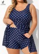 Polka Dot Modest Tummy Control Vintage Swimdress Set
