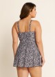Romantic Floral Ruched Swimdress Set