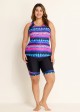 Purple Pink Ombre Sporty Racerback Tankini Set