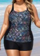 Flattering Twisted Front Ruched Tummy Control Tankini Top