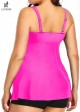Hot Pink Twist Front Charming Tankini Top