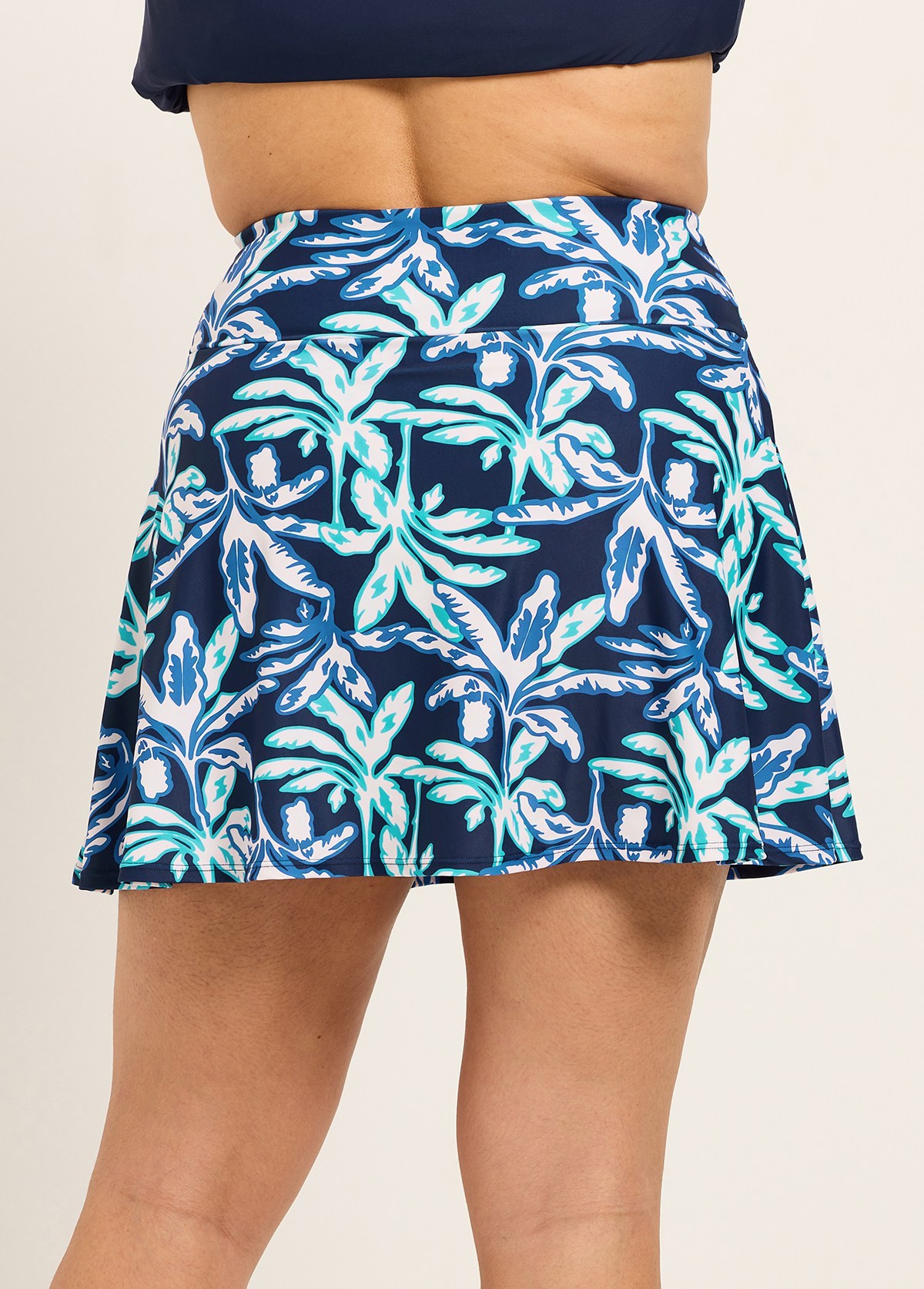 Blue Leaf Vintage Plus Size Women's Flare With Skinny Swim Bottom